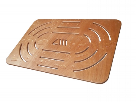 Shower footboard in marine plywood 78,5x51,5cm base 100x70cm