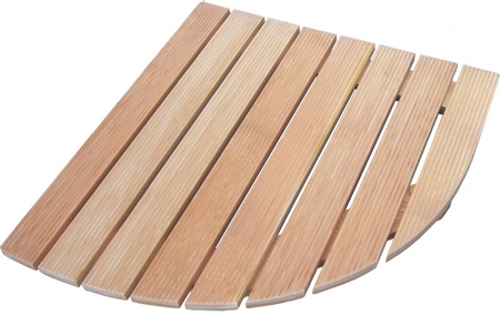 Larch wood screw assembled corner footboard sustainable PEFC