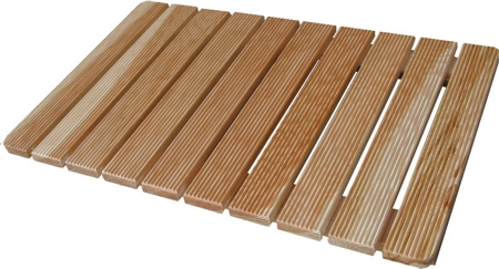Larch wood footboard screw assembled sustainable PEFC