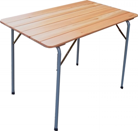 Camping table larch wood 100x60 cm