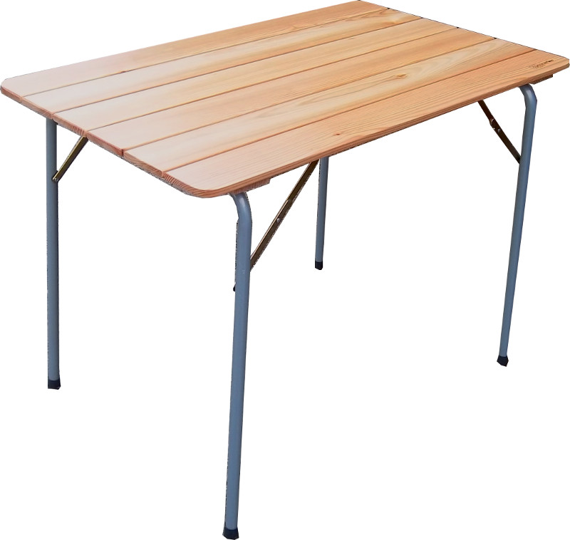 Table de camping LEVI en aspect bois 100 x 68 cm